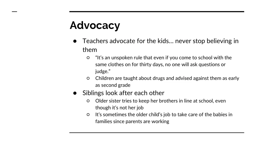 advocacy