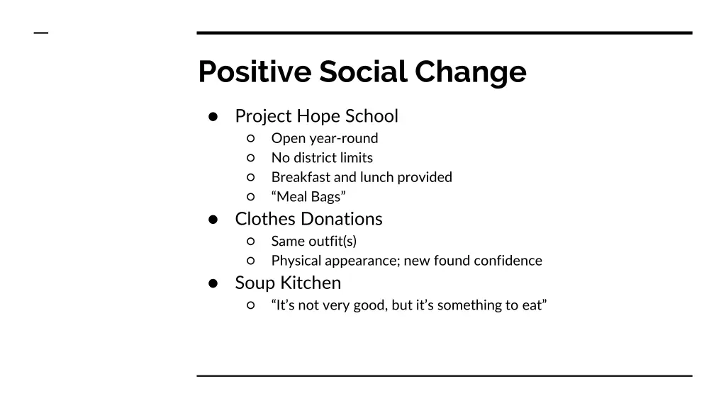 positive social change