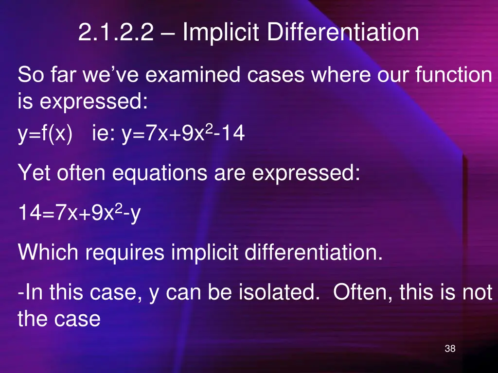 2 1 2 2 implicit differentiation