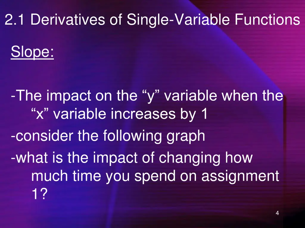 2 1 derivatives of single variable functions