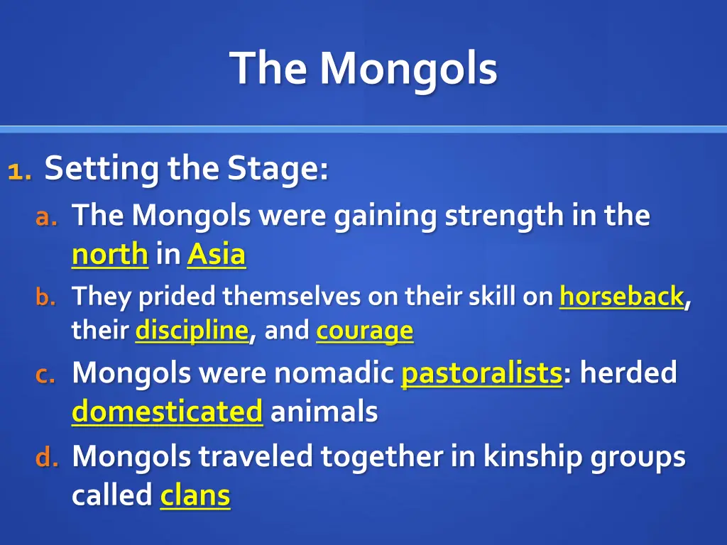 the mongols