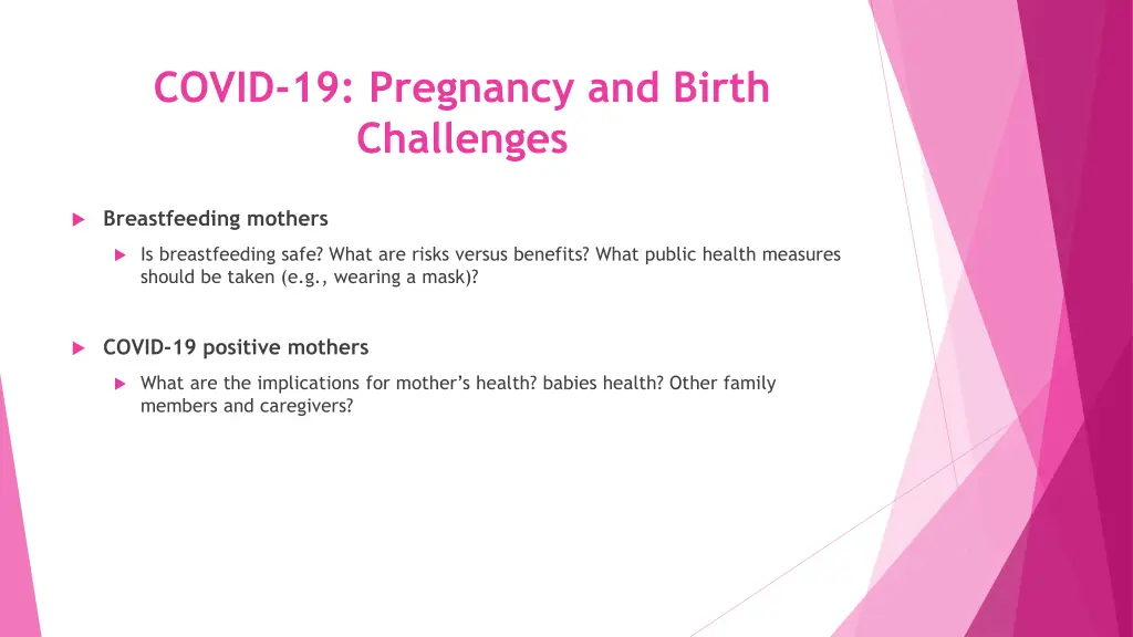 covid 19 pregnancy and birth challenges 1