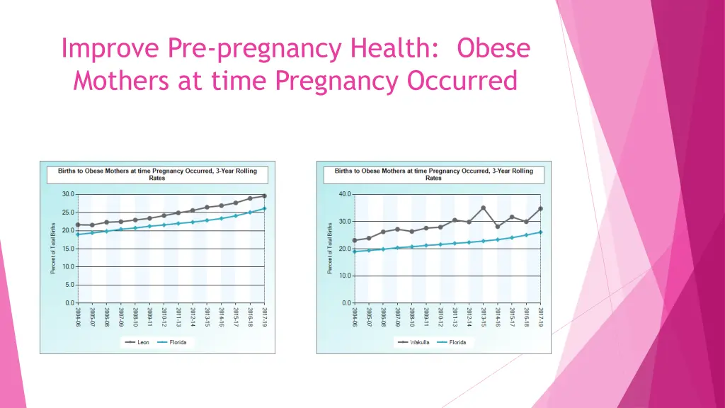 improve pre pregnancy health obese mothers