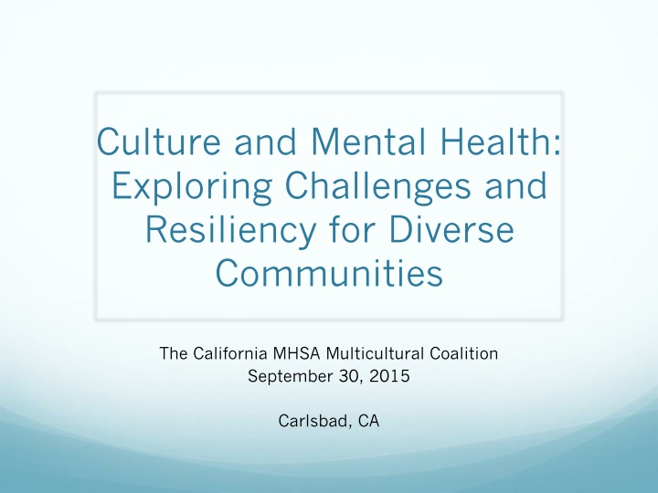 culture and mental health exploring challenges