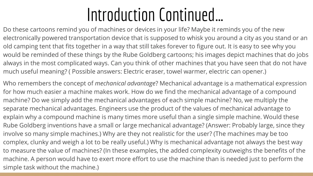 introduction continued