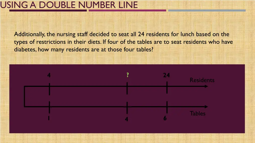 using a double number line 4