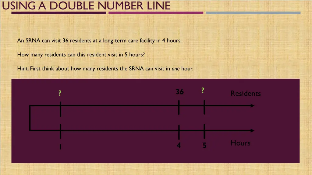 using a double number line 6