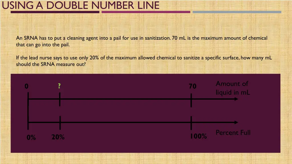 using a double number line 8