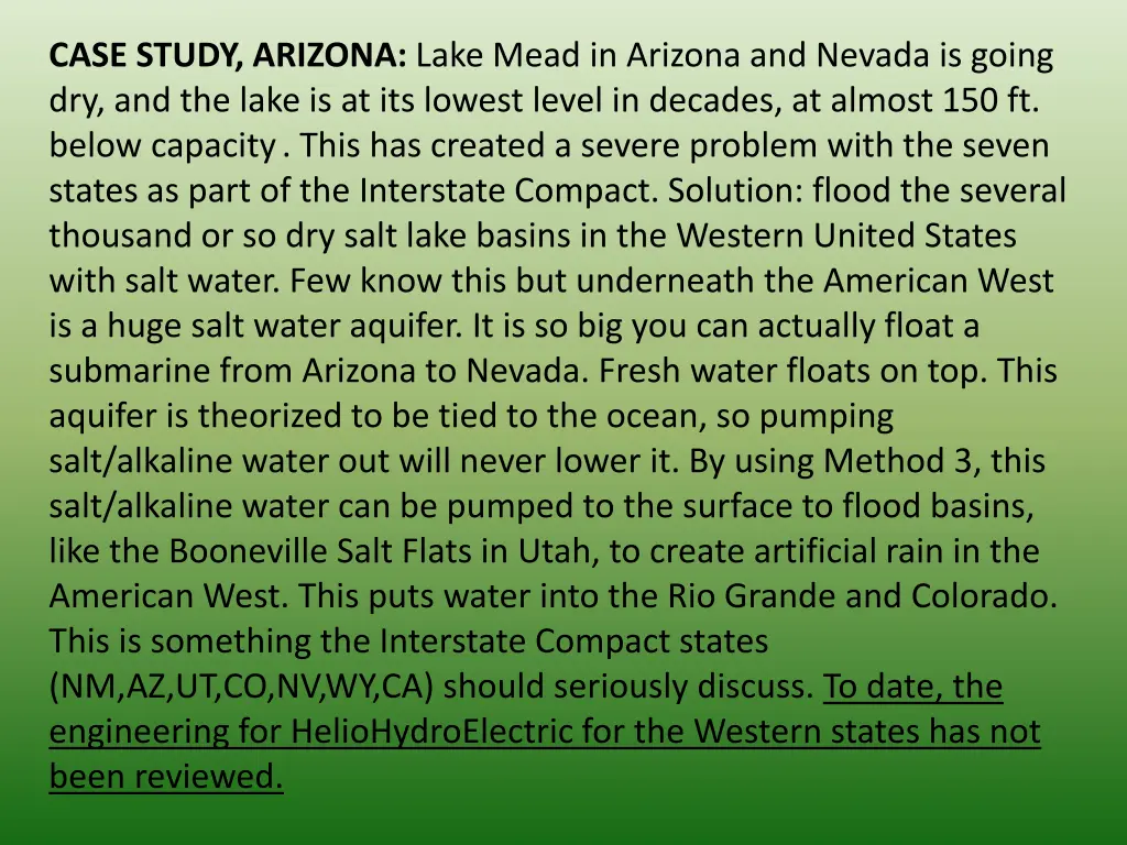 case study arizona lake mead in arizona