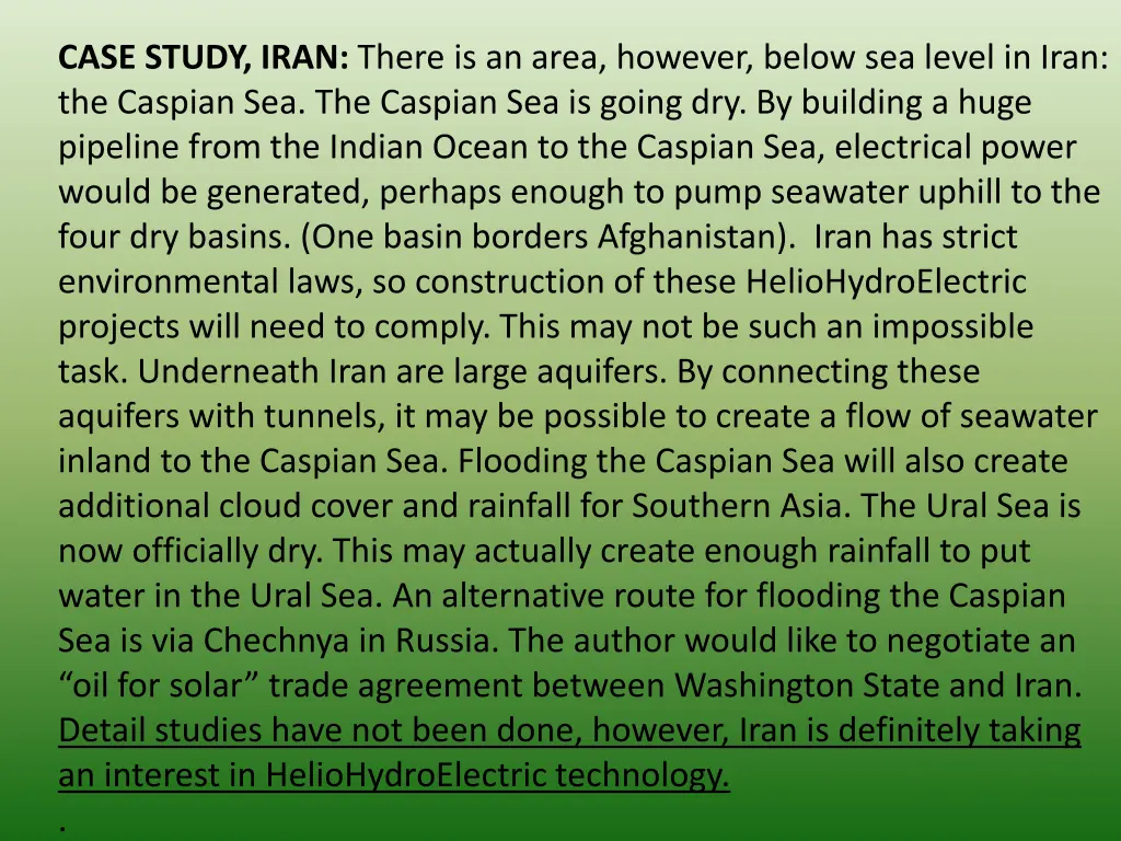 case study iran there is an area however below