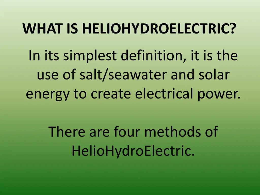 what is heliohydroelectric