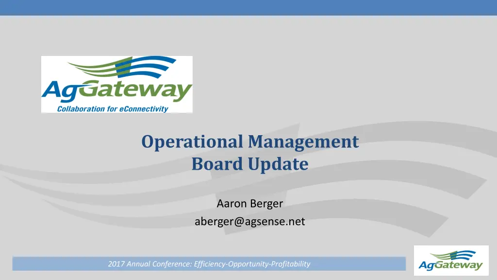 operational management board update