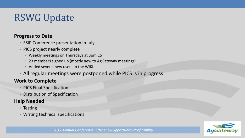 rswg update