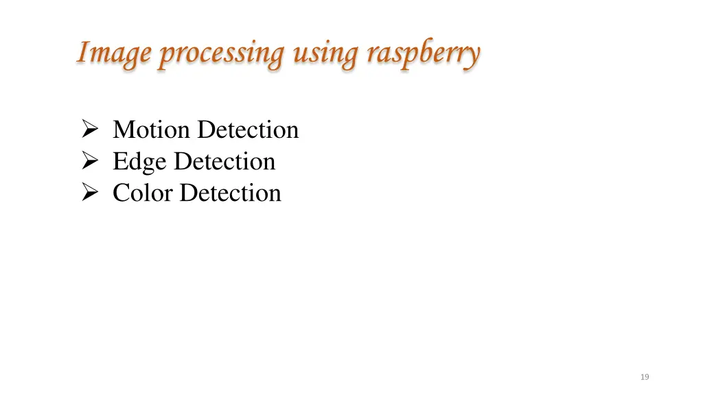 image processing using raspberry