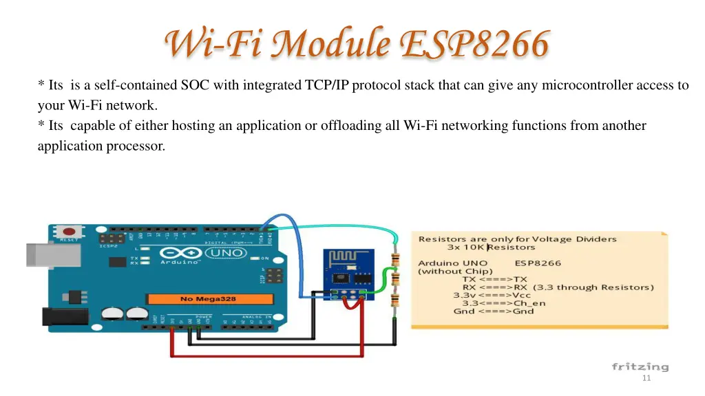 wi fi module esp8266 its is a self contained