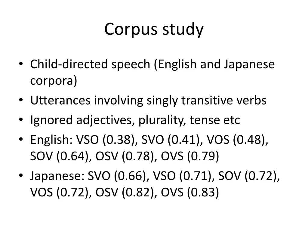 corpus study