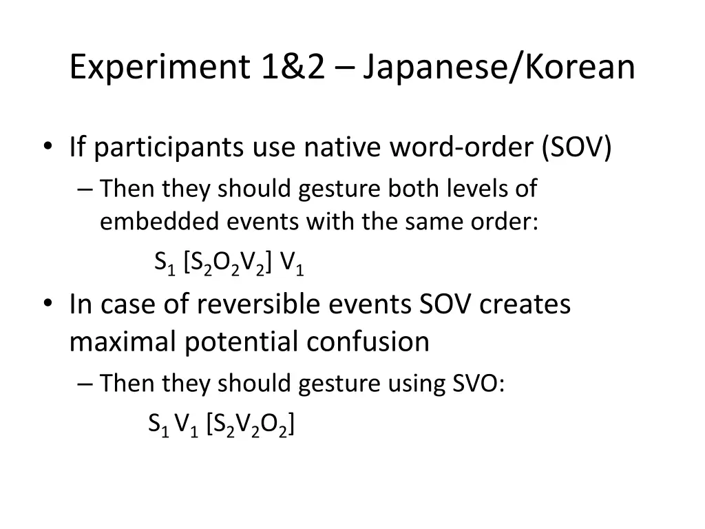 experiment 1 2 japanese korean 1