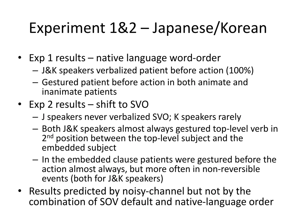 experiment 1 2 japanese korean 2