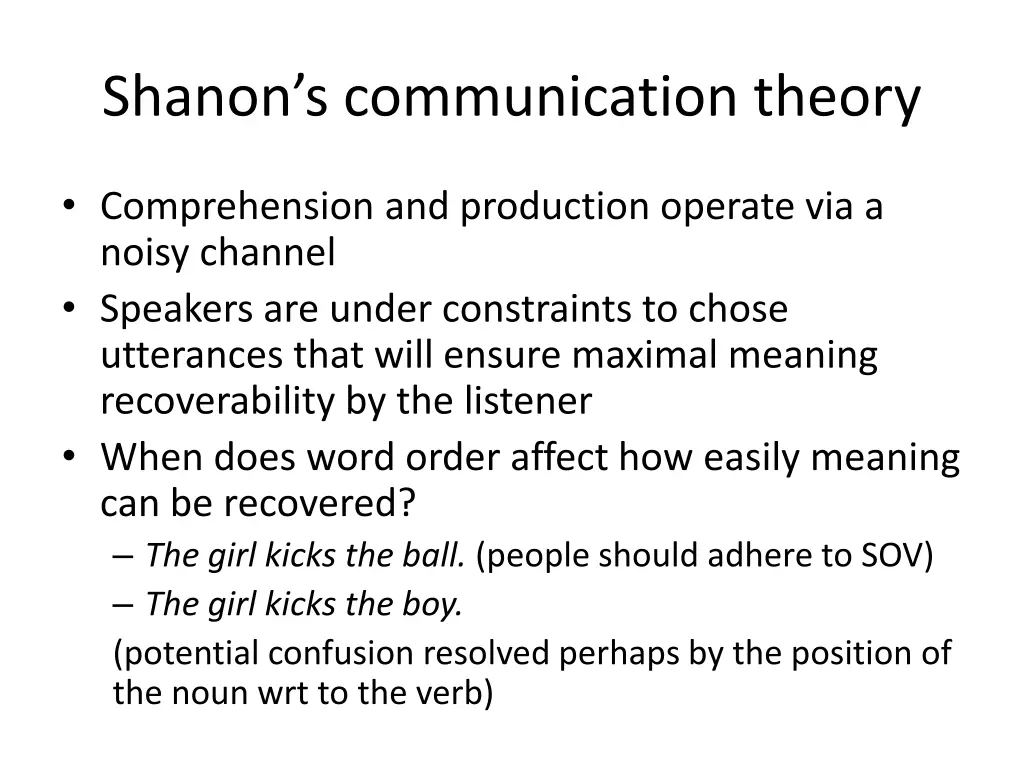 shanon s communication theory