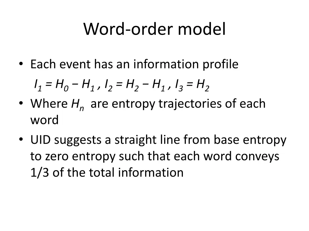 word order model 2