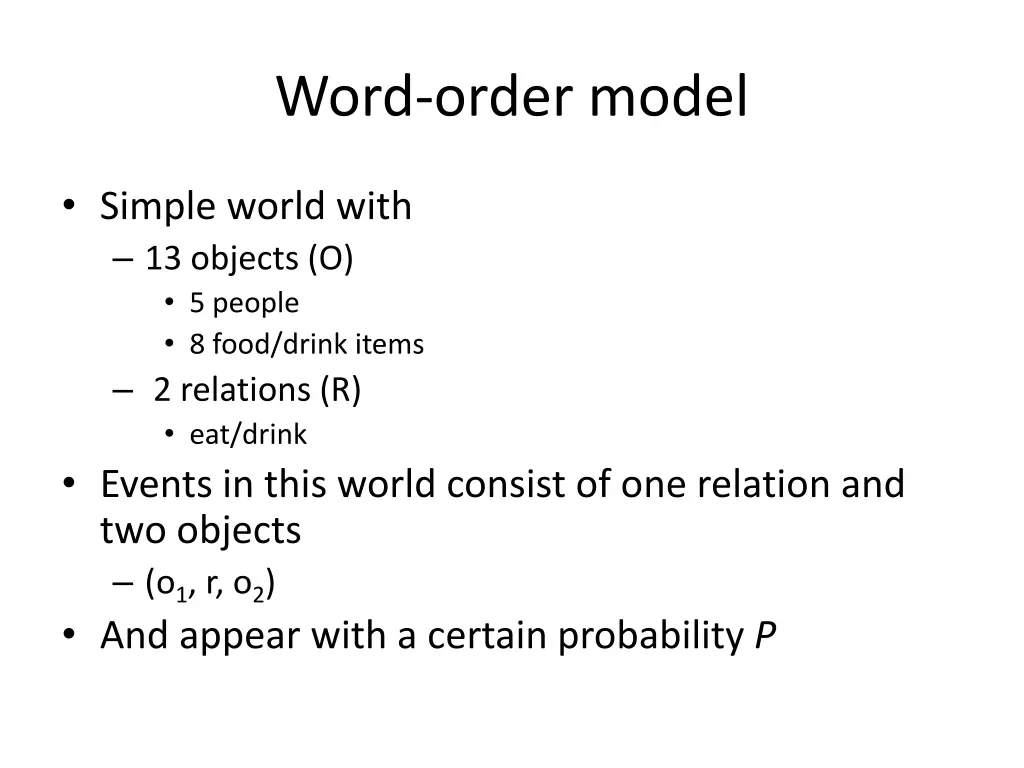 word order model