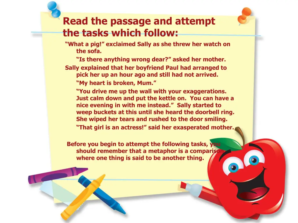 read the passage and attempt the tasks which 2