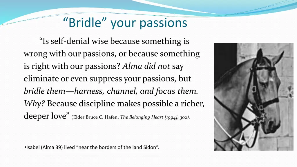 bridle your passions