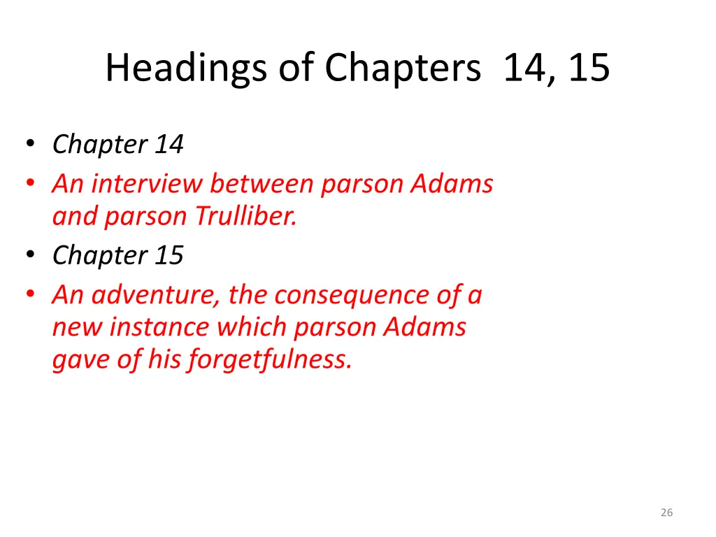 headings of chapters 14 15