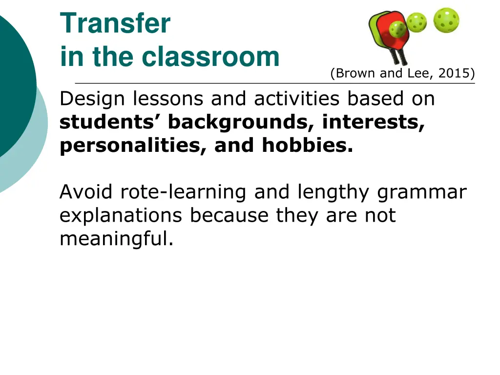 transfer in the classroom 4