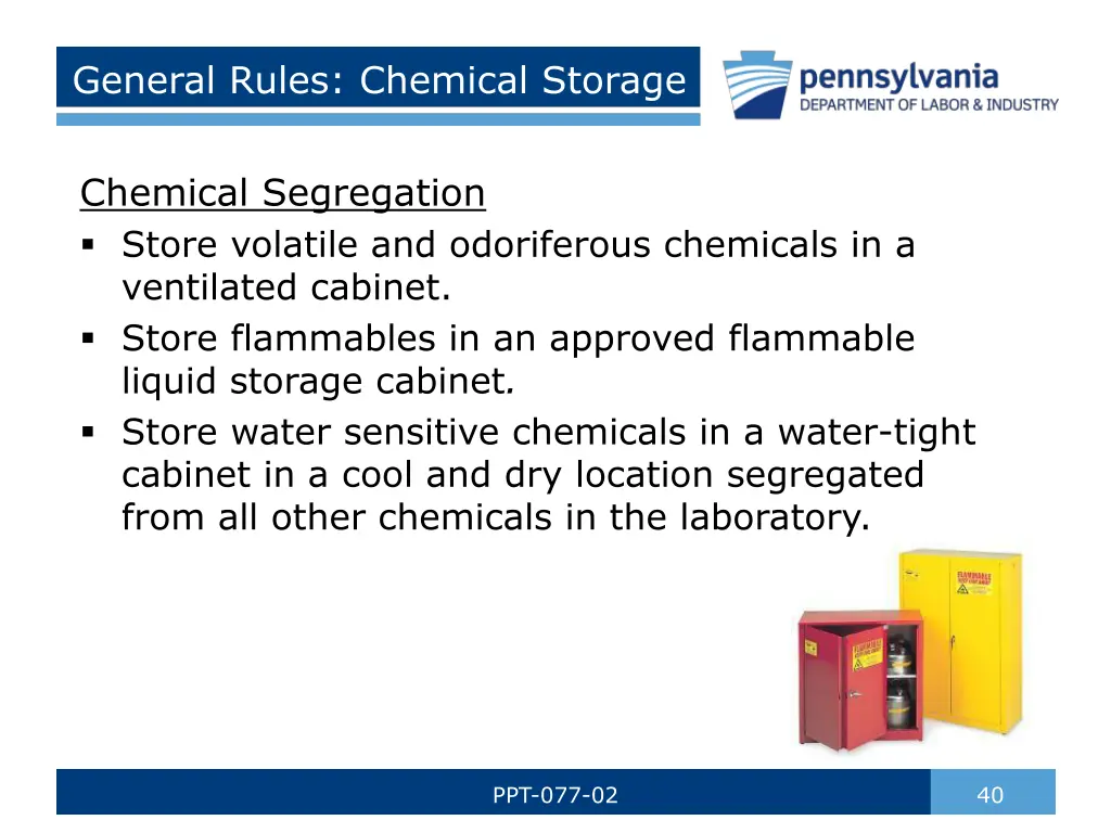 general rules chemical storage 5