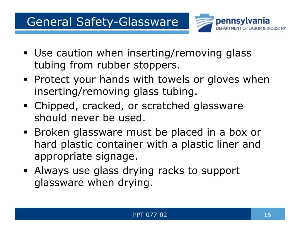 general safety glassware