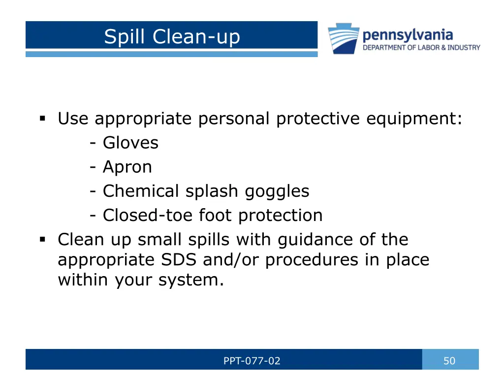 spill clean up