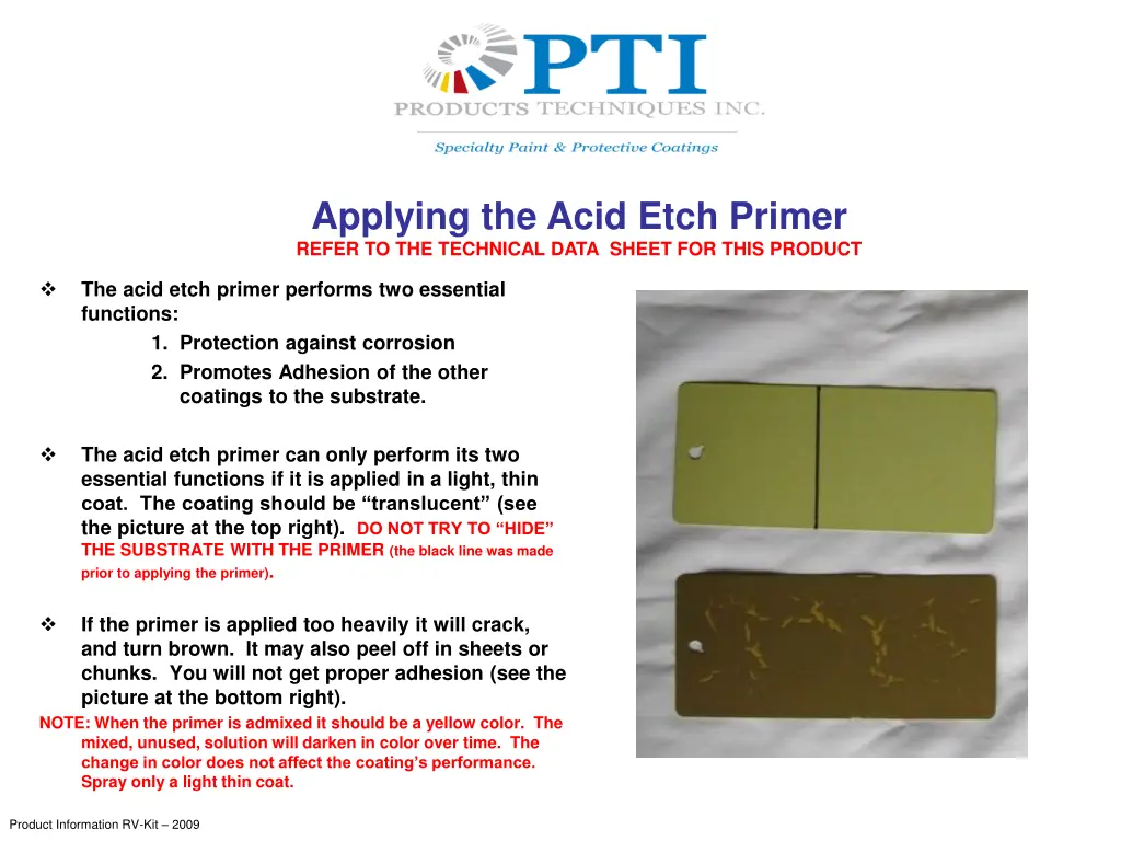 applying the acid etch primer refer