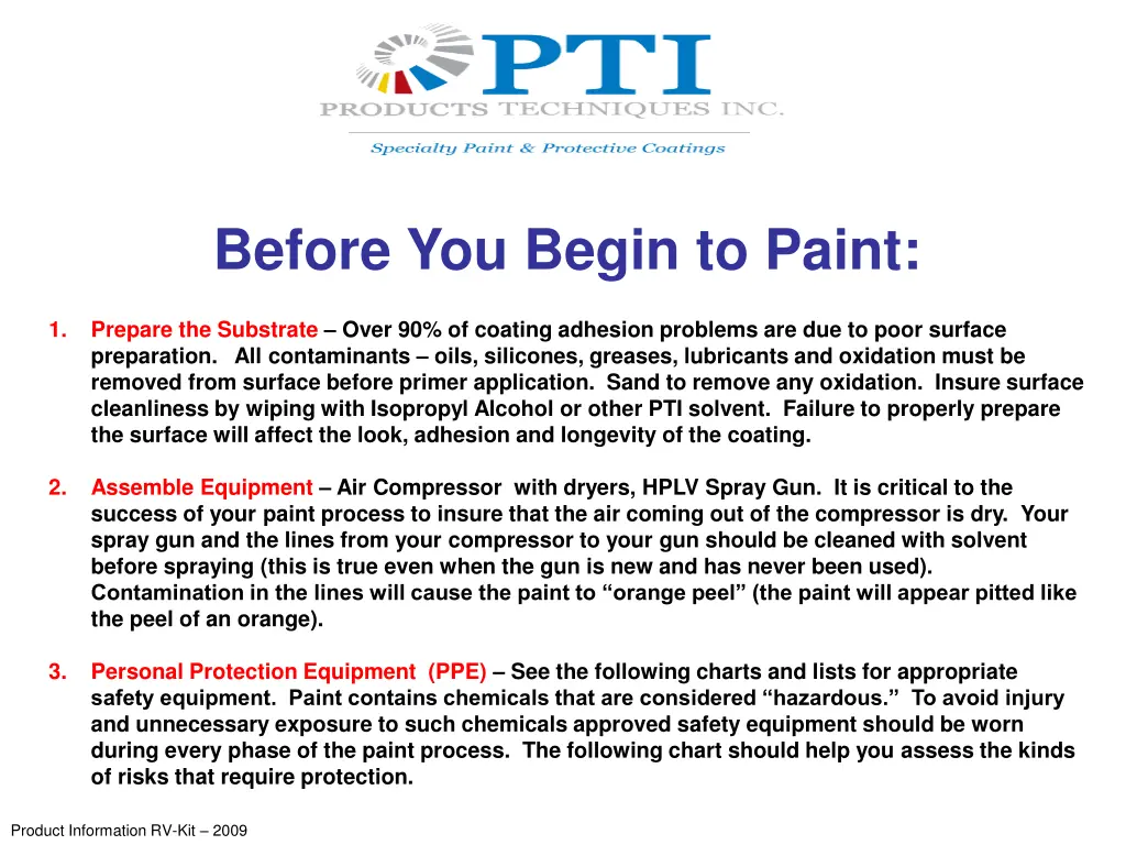 before you begin to paint