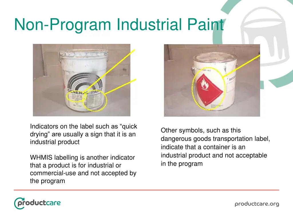 non program industrial paint