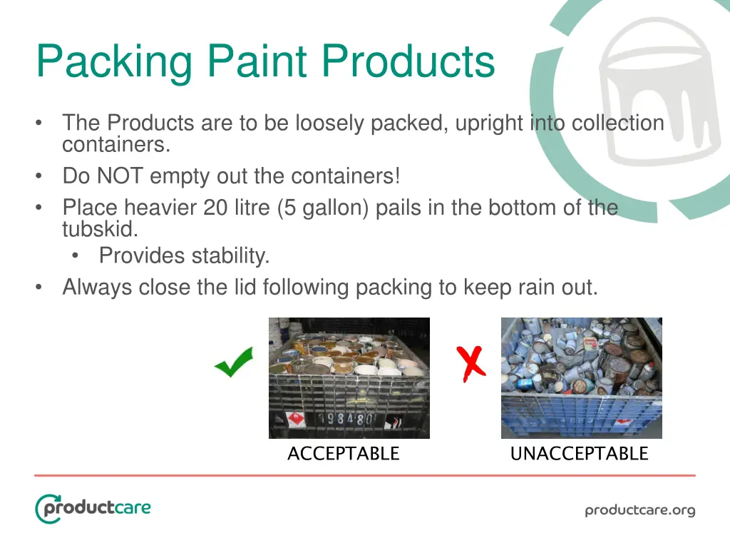 packing paint products