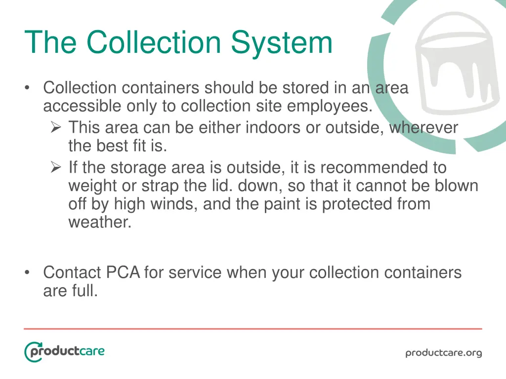 the collection system 1