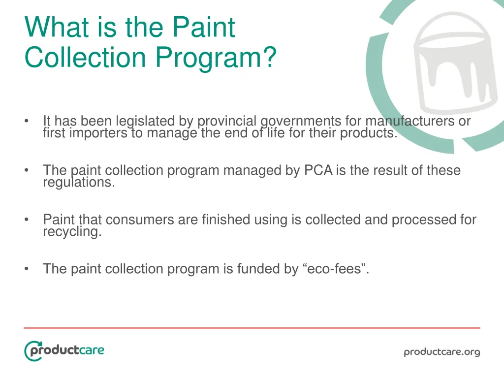 what is the paint collection program