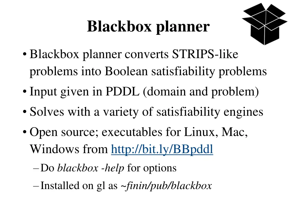 blackbox planner