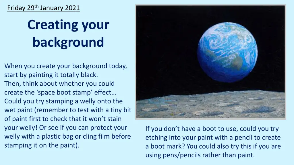 friday 29 th january 2021 creating your background