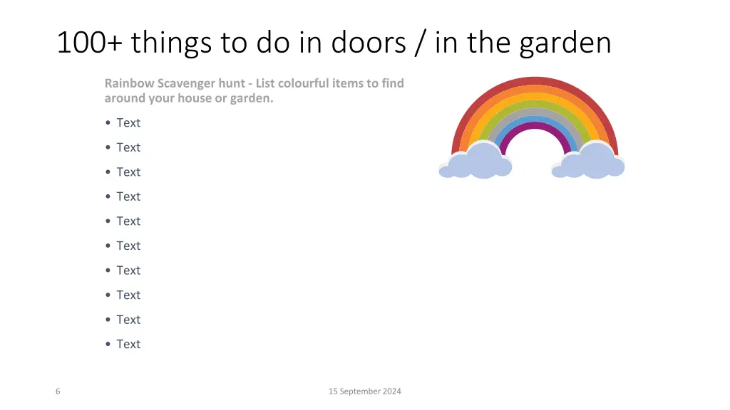 100 things to do in doors in the garden 2