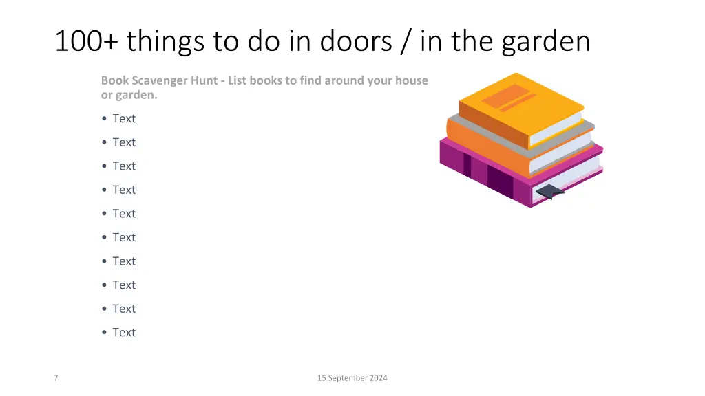 100 things to do in doors in the garden 3