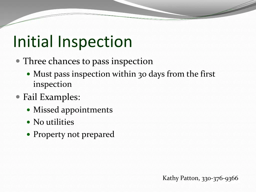 initial inspection 1