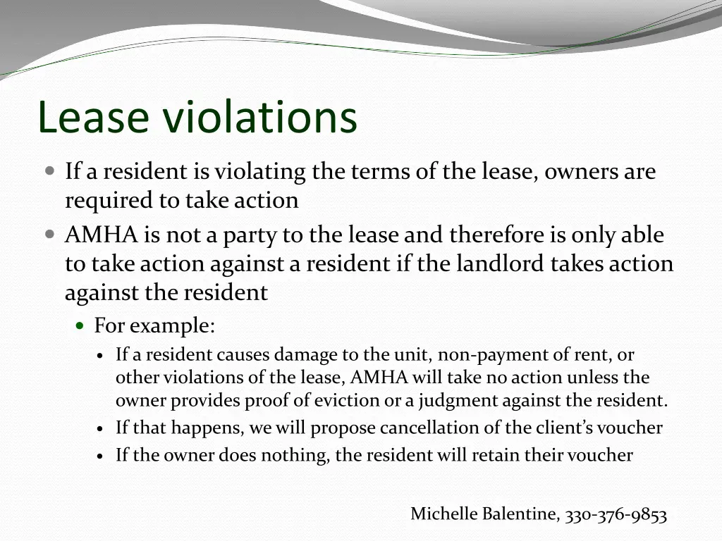 lease violations