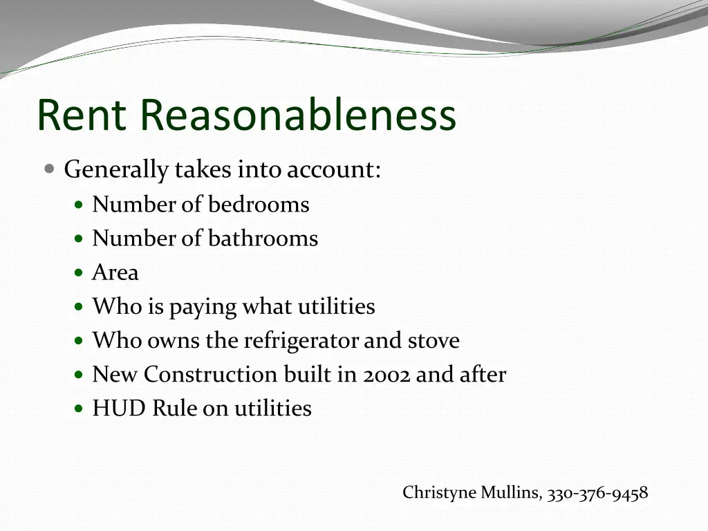 rent reasonableness