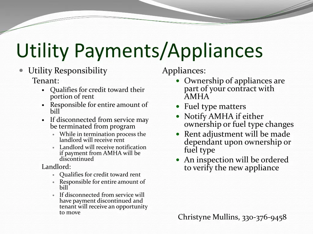 utility payments appliances utility