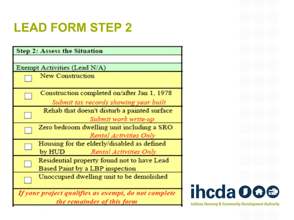 lead form step 2