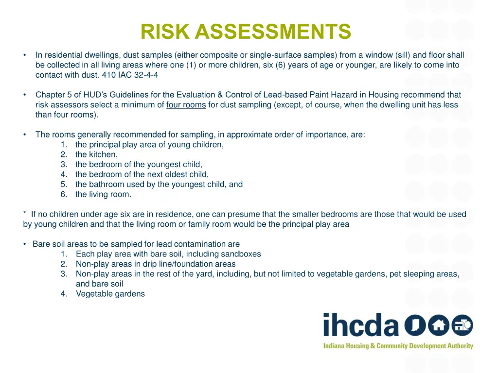 risk assessments