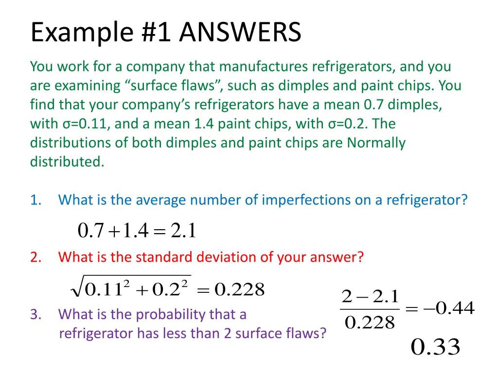 example 1 answers