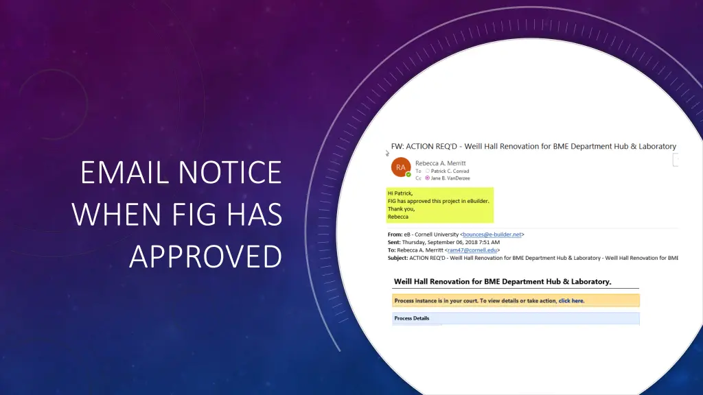 email notice when fig has approved